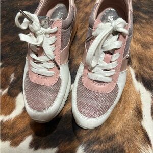Michael Kors Pink and White Sneakers